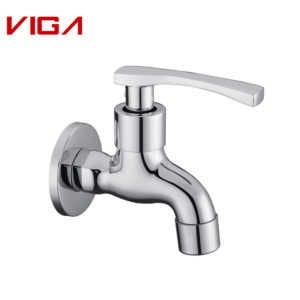 Wall mounted Chrome Plated Brass Single Cold Tap