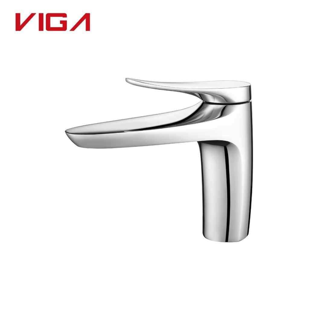 Single Handle Brass Brushed Nickel Washbasin  Faucet Wholesale