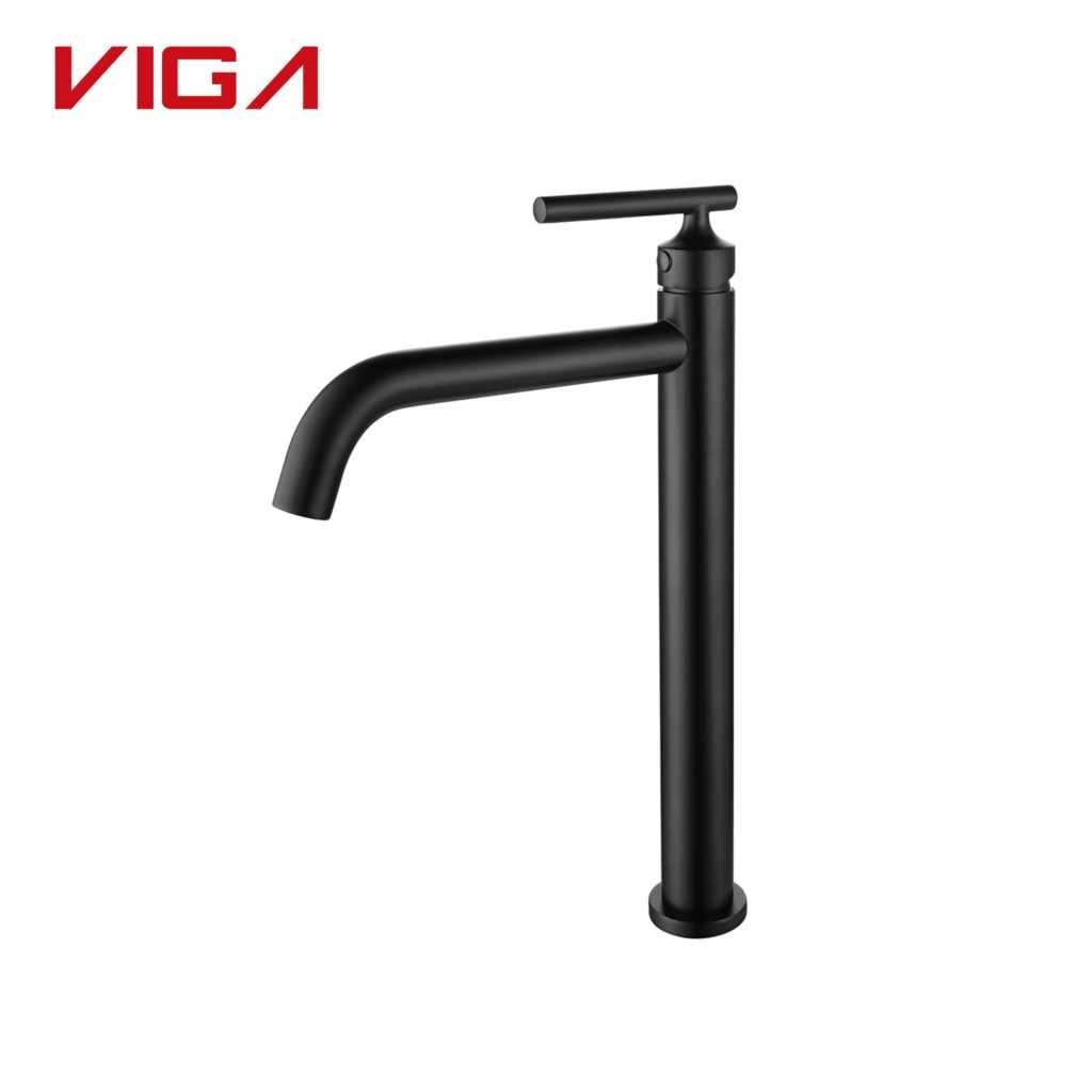 Swivelling Matte Black Modern Bathroom Faucet