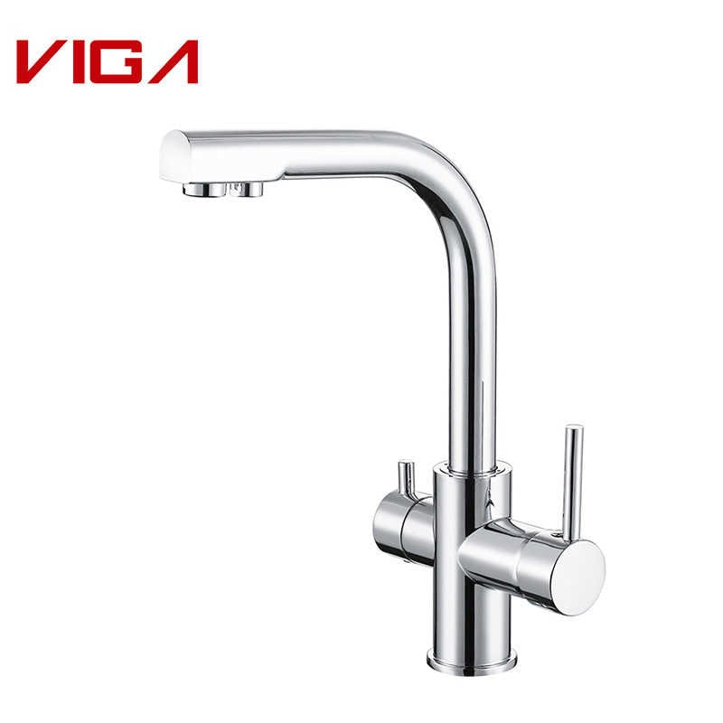 RUBINETTO VIGA, Kitchen Mixer with Filter, 90 Degree Swivel Kitchen Faucet