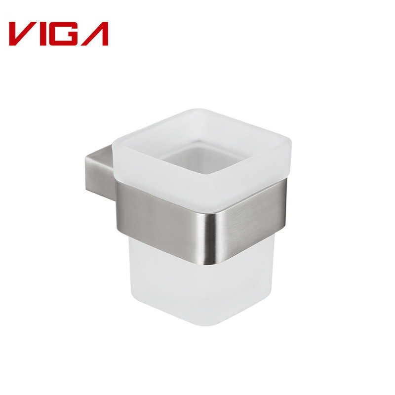 Stainless Steel Single Tumbler Holder Glass Holder Tooth Brushed Holder In Brushed Finished