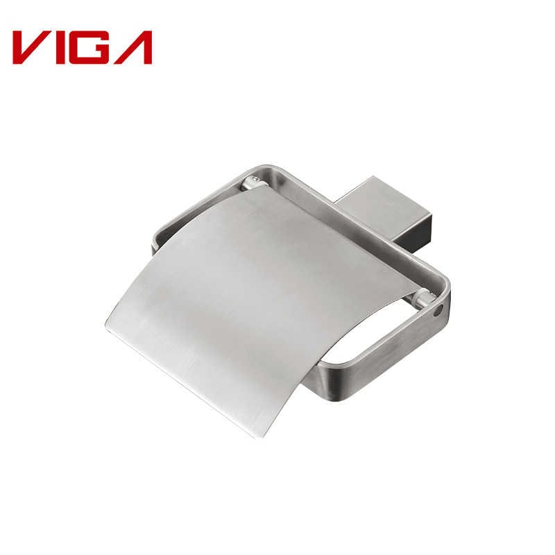 Stainless Steel 304 Toilet Paper Holder With Cover In Brushed Finished