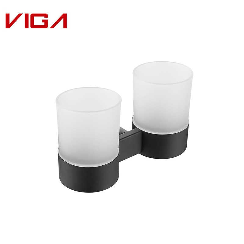Double Glass Tumbler Tooth Brush holder