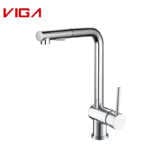 VIGA 2019 Modern Design Brass Pull Down Kitchen Faucet In Chrome