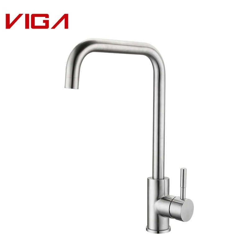 LEUR 304 Stainless steel Kitchen Faucet Brushed Finished