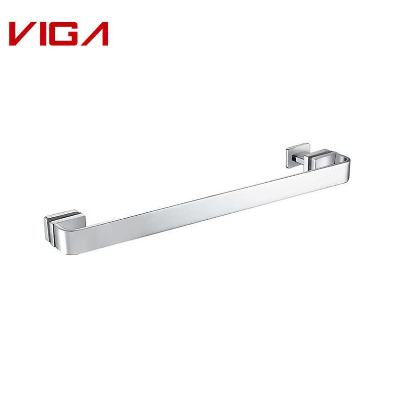 VIGA Brass Glass Door Handle Chrome Plated