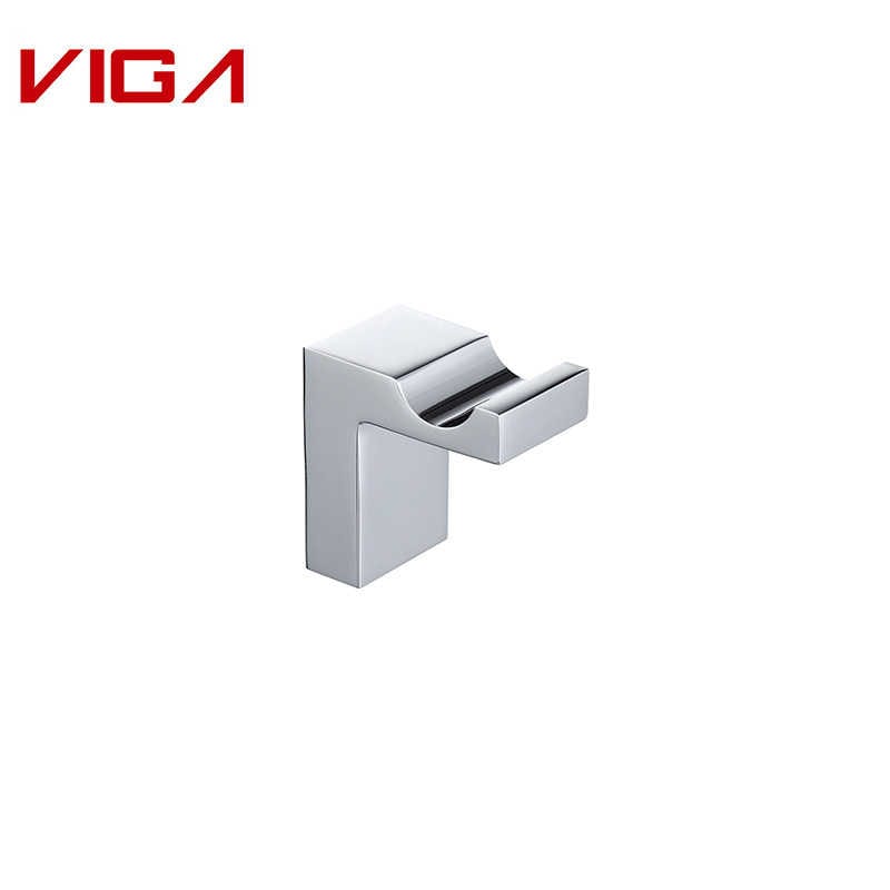 VIGA FAUCET Crochet carré pour peignoir chromé