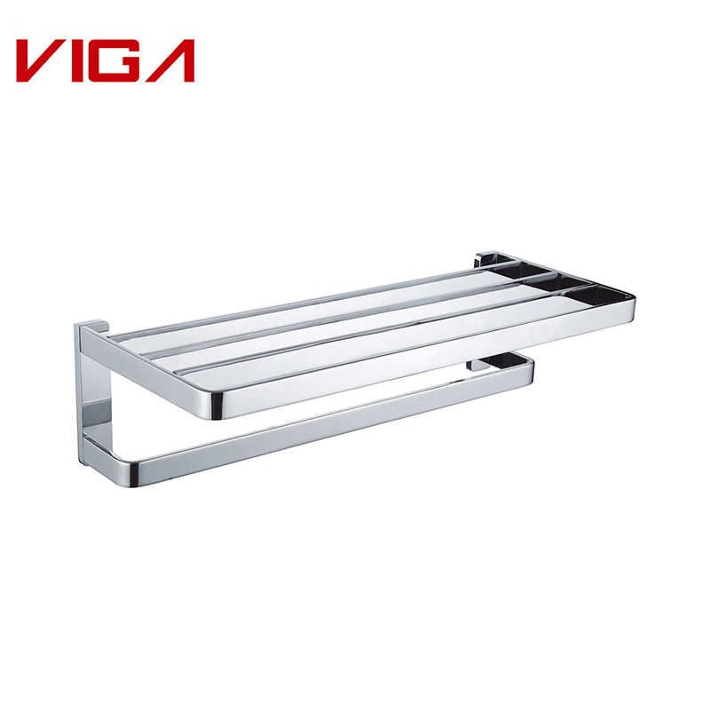 VIGA Wall Mounted Towel Rack, Pochromovaný