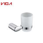 VIGA FAUCET, Wall Mounted Single Tumbler Holder, Brass, Chrome Plated