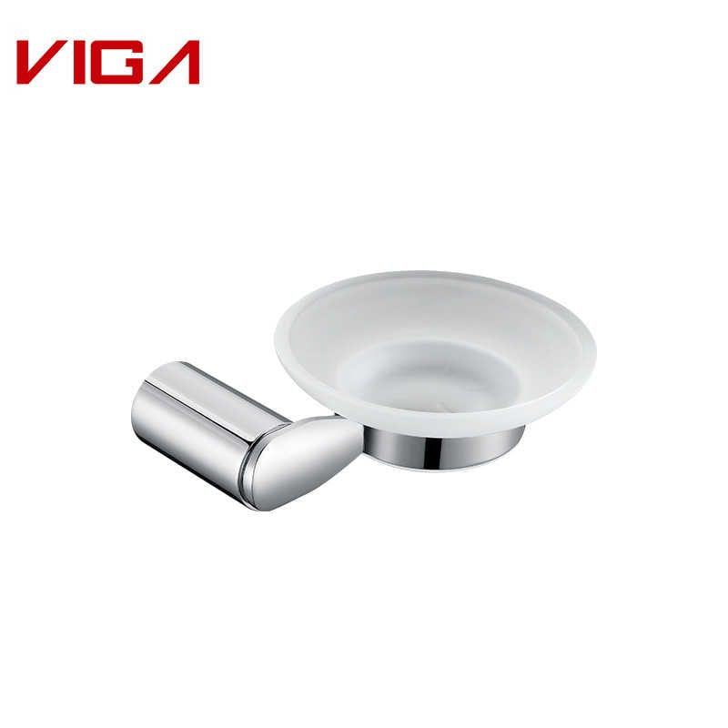 GRIFO VIGA, Soap Dish Holder For Bathroom, Latón, Cromado