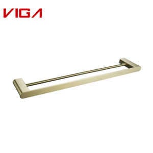 VIGA Stainless Steel 304 Brushed Gold Double Towel Bar