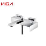 VIGA FAUCET, Concealed Bath Mixer, Wall-mounted Bath Shower Mixer, Brass, Chrome Plated