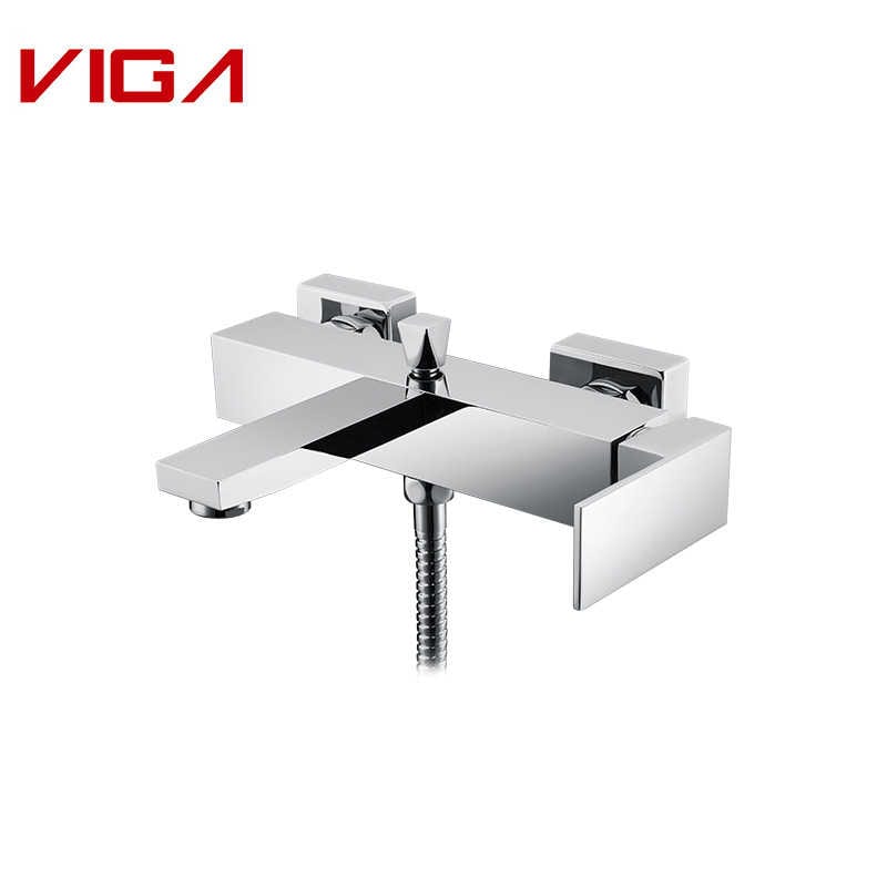 GRIFO VIGA, Mezclador de baño oculto, Mezclador de ducha de baño de pared, Latón, Cromado