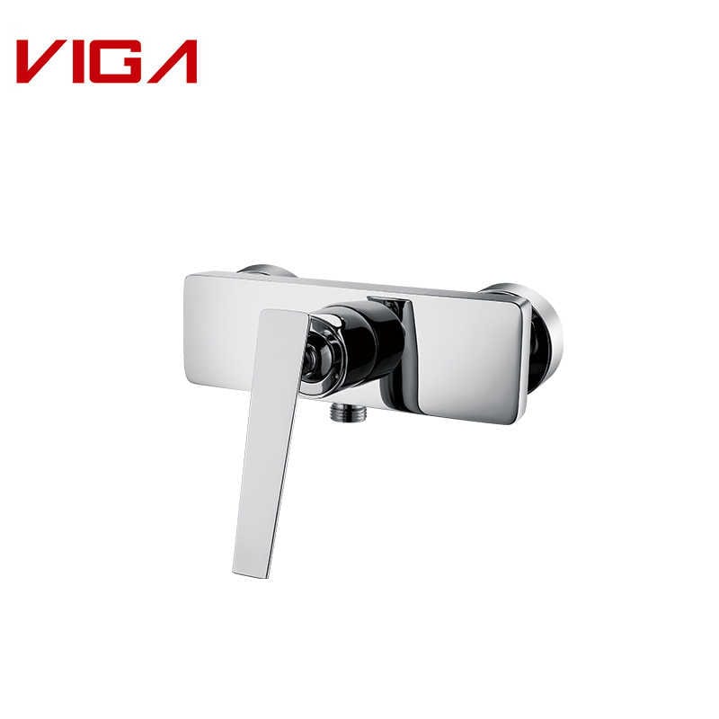 VIGA Concealed Shower Mixer, Wall-mounted Shower Mixer, Brass, Chrome Plated