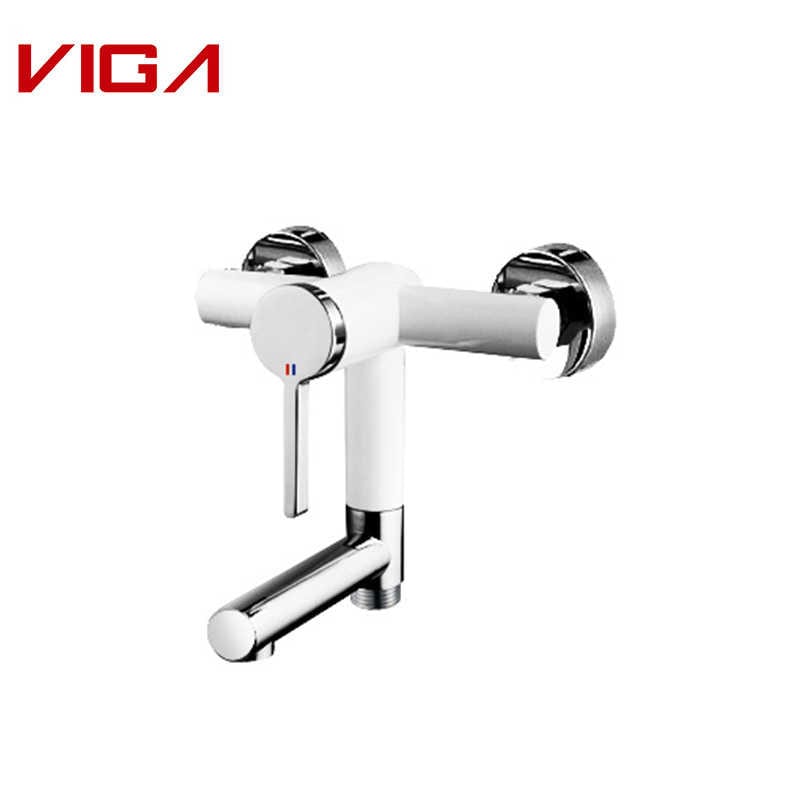 VIGA FAUCET, Bath Mixer, Bathtub Mixer With Spout, Mosiądz, Chromowane