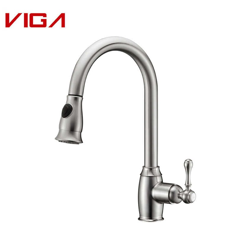 ВИГА Смеситель, Кухонный смеситель, Кухонный водопроводный кран, Pull-out Kitchen Sink Faucet