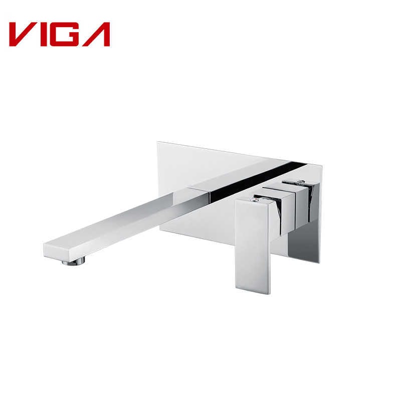 VIGA Concealed Shower Mixer, Wall-mounted Shower Mixer, Brass, Verchromt