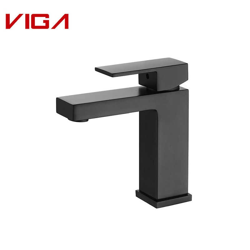 Single Handle Basin Mixer, Bathroom Sink Faucet, Basin Tap, Brass, Matte Black