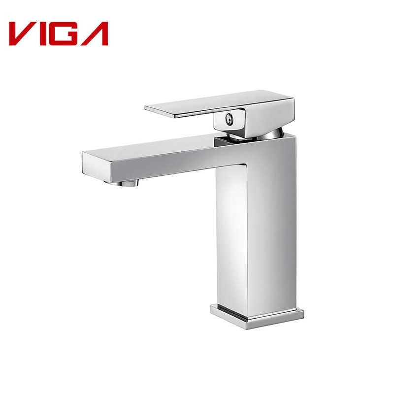 Single Handle Basin Mixer, Faucet doirteal seomra folctha, Basin Tap, Brass, Chrome Plated