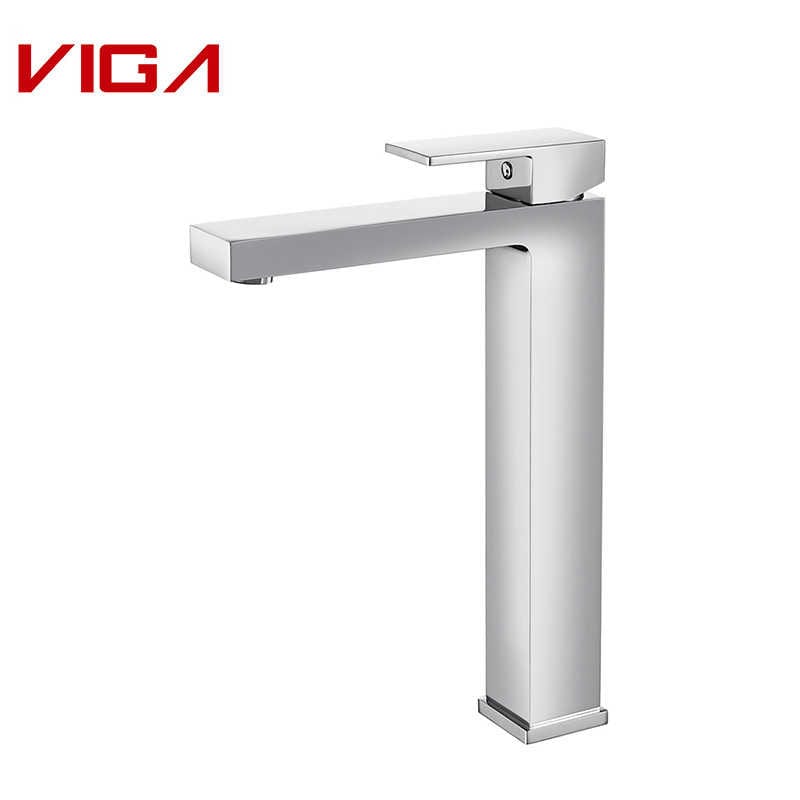 High Basin Mixer, Single Handle Bathroom Sink Faucet, Басин Тап, Хромирана