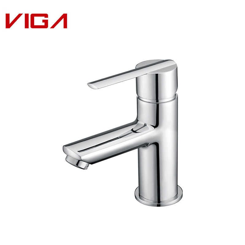 Single Handle Basin Mixer, Håndvaskarmatur til badeværelse, Basin Tap, Brass, Chrome Plated