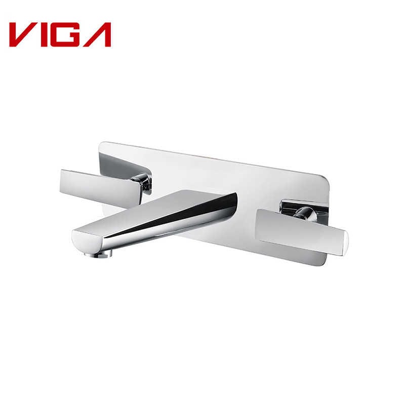 VIGA MASA Series G1/2 Mixer Basin Veşartî bi Du Destên Kromê Plated