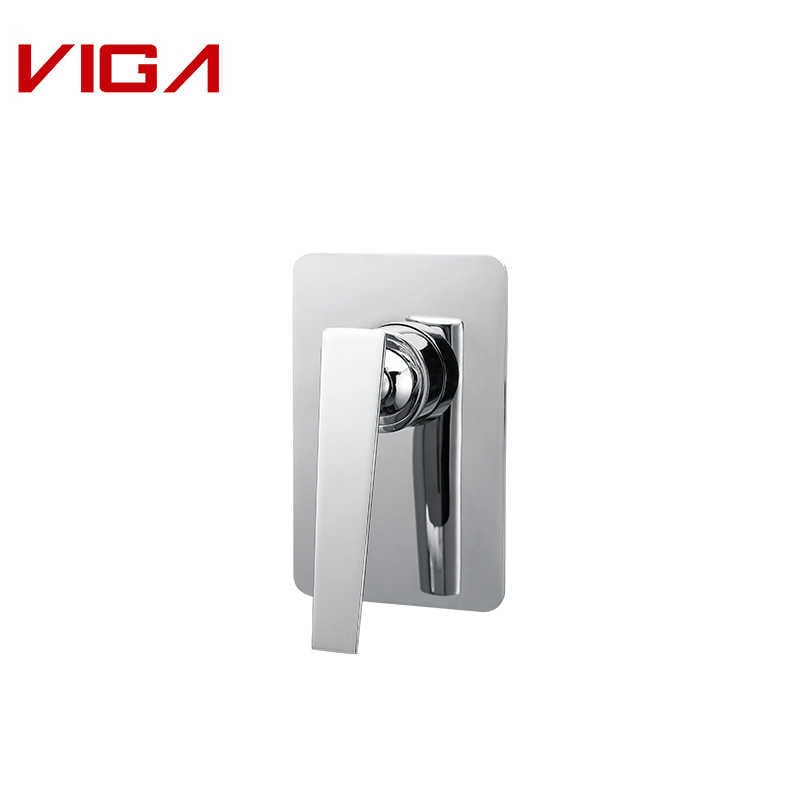 VIGA Concealed Shower Mixer, Wall-mounted Shower Mixer, Geelkoper, Chrome