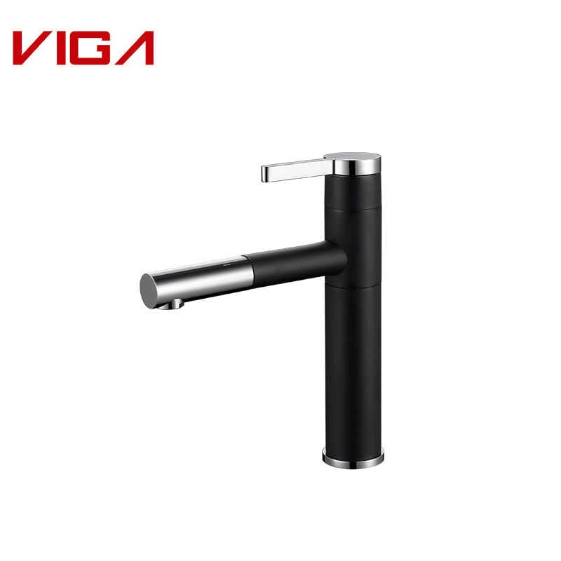 Single Handle Basin Mixer, Baderomsvaskkran, Basin Tap, Brass, Chrome and Black