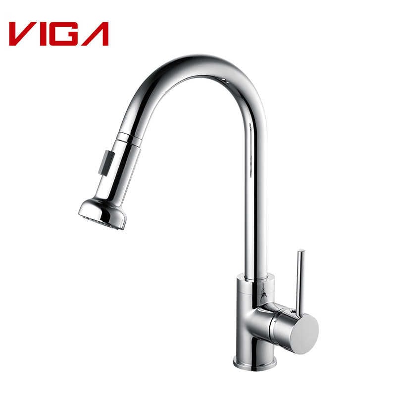 የወጥ ቤት ማደባለቅ, ወጥ ቤት የውሃ ቧንቧ, Pull-out Kitchen Sink Faucet, VIGA ቧንቧ, የቧንቧ አምራች