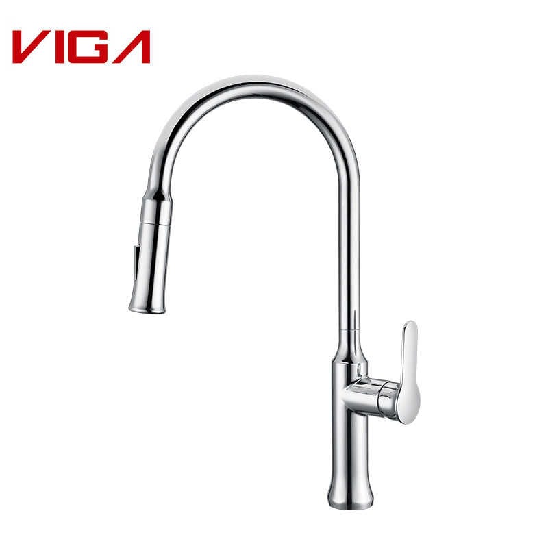 VIGA Faucet, Single Handle Kitchen Mixer, Pull-out Kitchen Sink Faucet, Kitchen Sink Faucet Tap