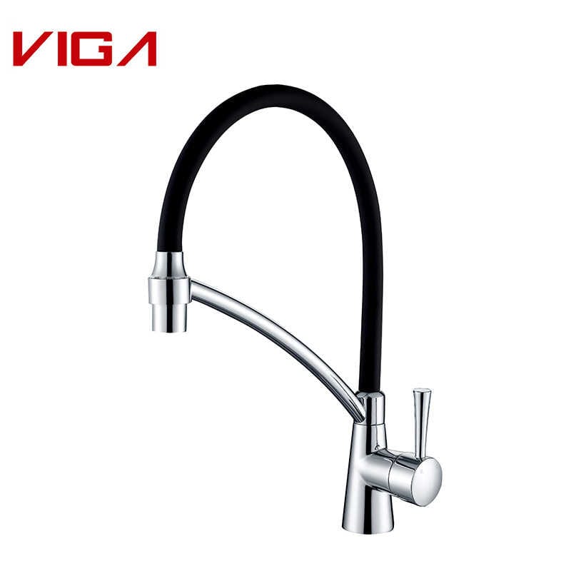 Kitchen Mixer, Single Handle Kitchen Sink Faucet, Kitchen Sink Faucet Tap, Latão, Cromado