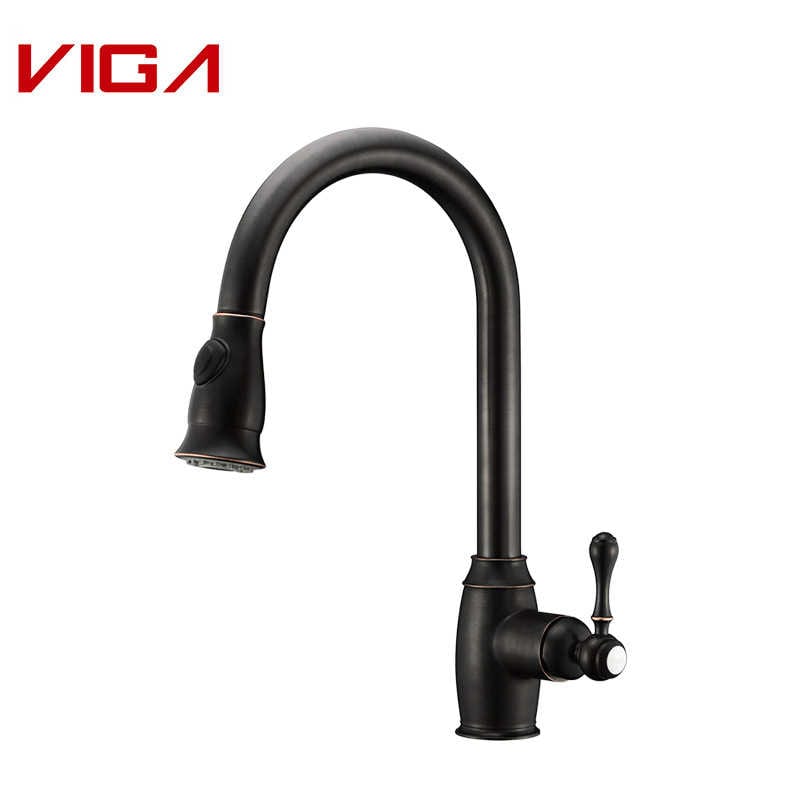 Pull-down Kitchen Mixer, Kitchen Sink Faucet, Kitchen Sink Faucet Tap, Single Handle, Латунь