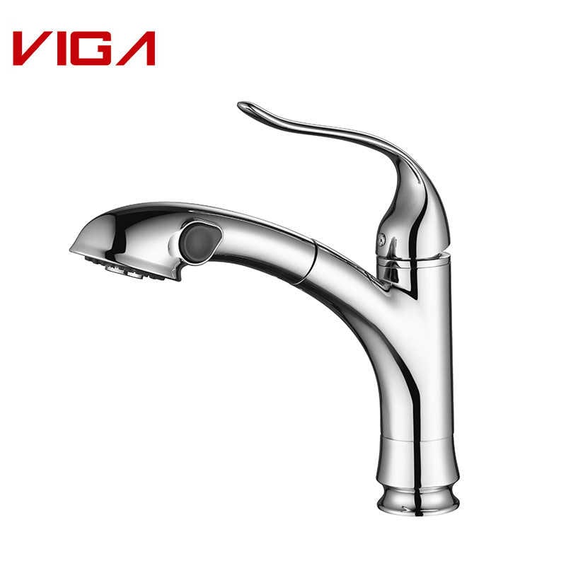 Кухонный смеситель, Кухонный водопроводный кран, Pull-out Kitchen Sink Faucet, ВИГА Смеситель, Производитель смесителей