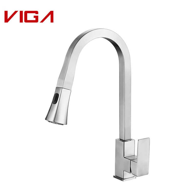 Кухонний змішувач, Kitchen Water Tap, Pull-out Kitchen Sink Faucet, VIGA Faucet