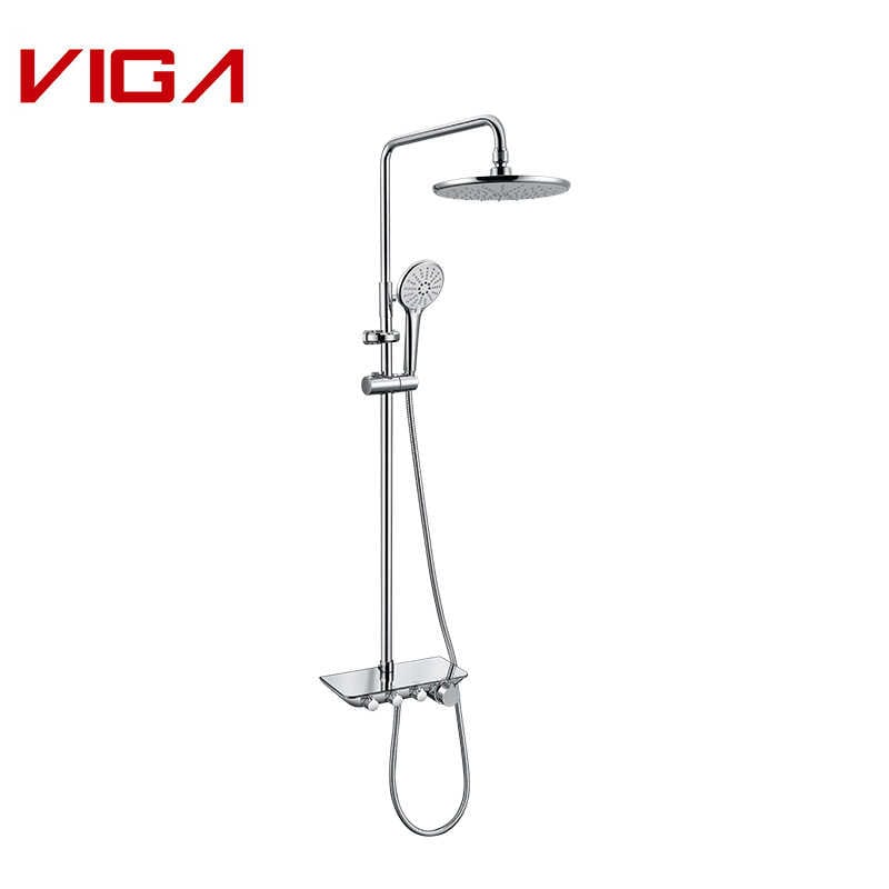 शावर स्तम्भ सेट, Rainfall Shower Set, Chrome Plated