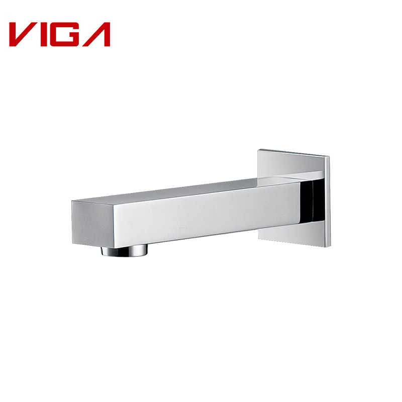 Brass Rectangular Bathtub Spout, Palena Chrome