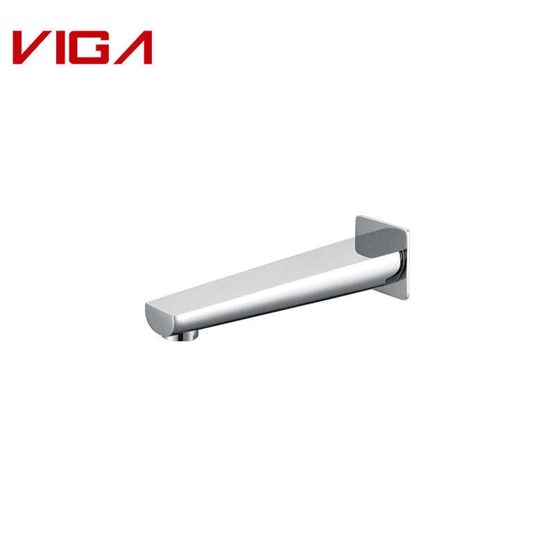 VIGA Wall Mounted Brass Bath Spout, Chrome Plated