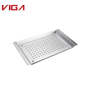 High Quality SUS#304 Stainless Steel Anti-rust Kitchenware Drain Board In Brush Nickle