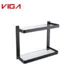 VIGA GEMMA brass material double layer glass shelf