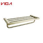 VIGA Top Quality Stainless Steel 304 Brushed Gold Towel Rack For Bathroom