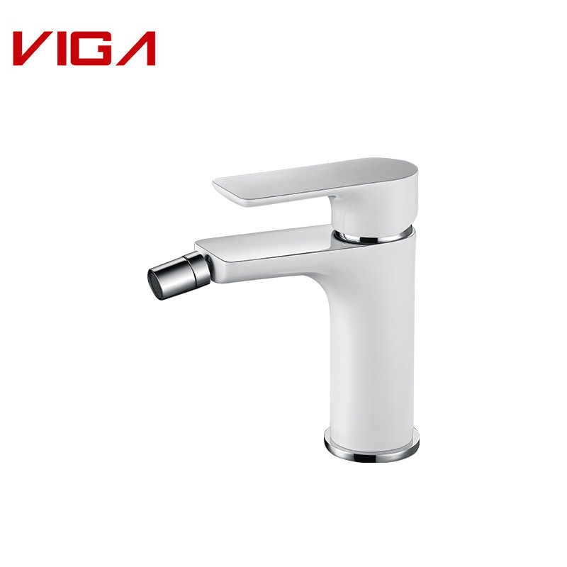 Faucet Bidet, White And Chrome