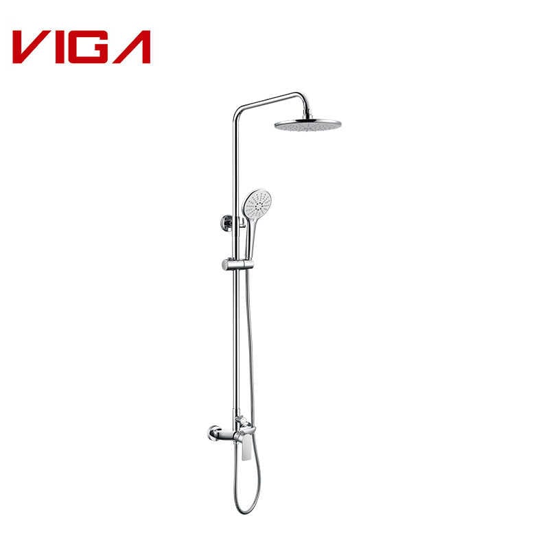 Ցնցուղի սյունակների հավաքածու, Rainfall Shower Set, Chrome