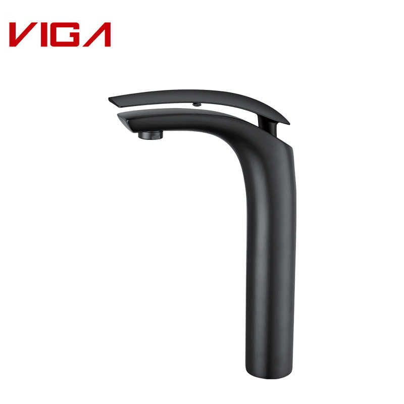 Single Basin Mixer, Baderomsvaskkran, Basin Tap, Messing, Matte Black