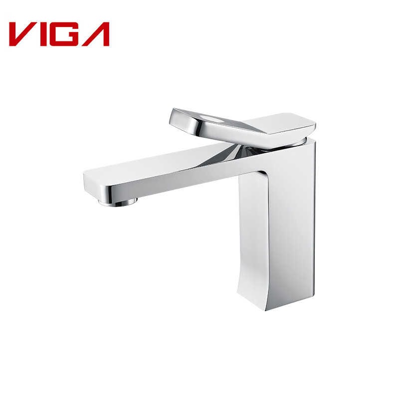 Bathroom Sink Faucet, Basin Mixer Tap, Brass, Chrome Plated