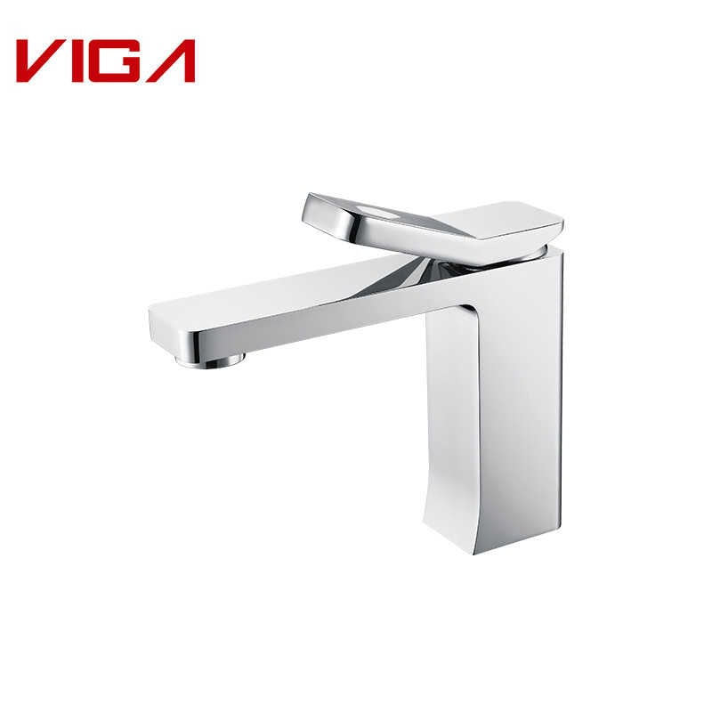 Bathroom Sink Faucet, Basin Mixer Tap, Brass, Chrome Plated