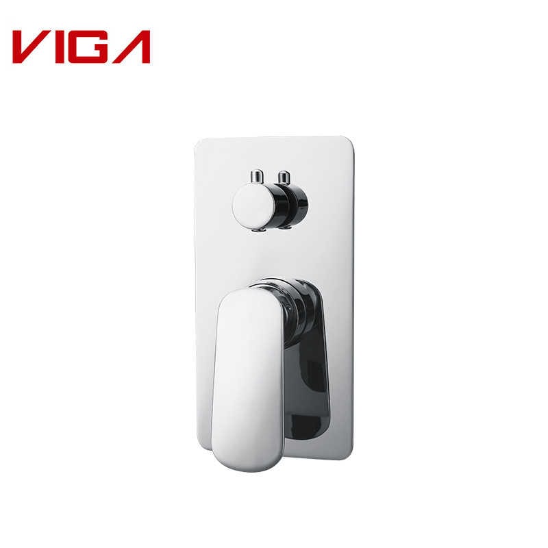 Embedded Box Shower Mixer, Wall Mounted Shower Mixer, Brass, 鍍鉻