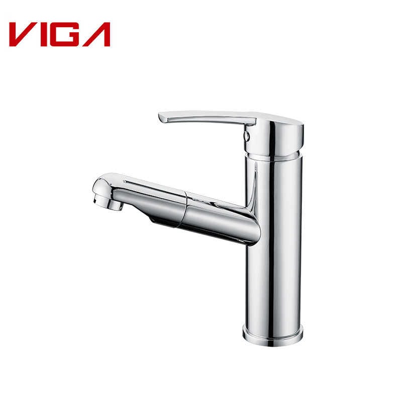 Bathroom Sink Faucet, Basin Mixer Tap, Waterfall Single Lever, Chrome Plated
