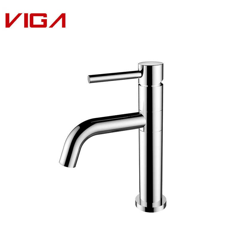 Single Basin Mixer, Long Spout Bathroom Faucet, ရေချိုးခန်း Sink Faucet, Basin Tap, Brass