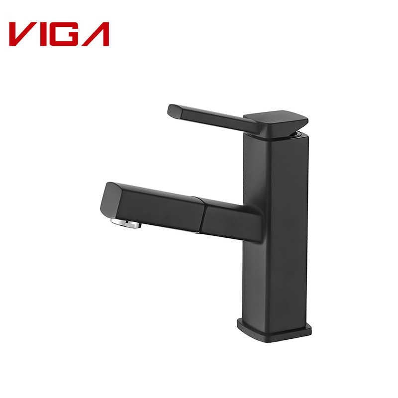 Arroa bakarreko nahasgailua, Bainugelako konketa txorrota, Basin Tap, Bathroom Cold Hot Mixer, Matte Black