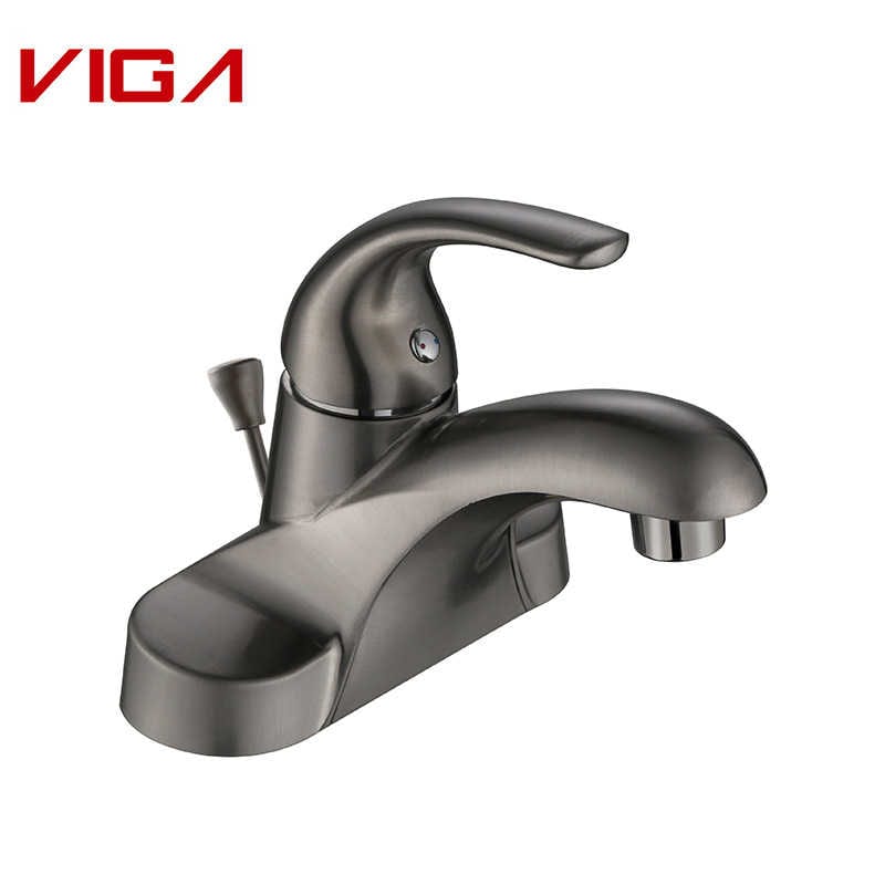 4′ 中置面盆龙头, Single Handle Lavatory Faucet Grey